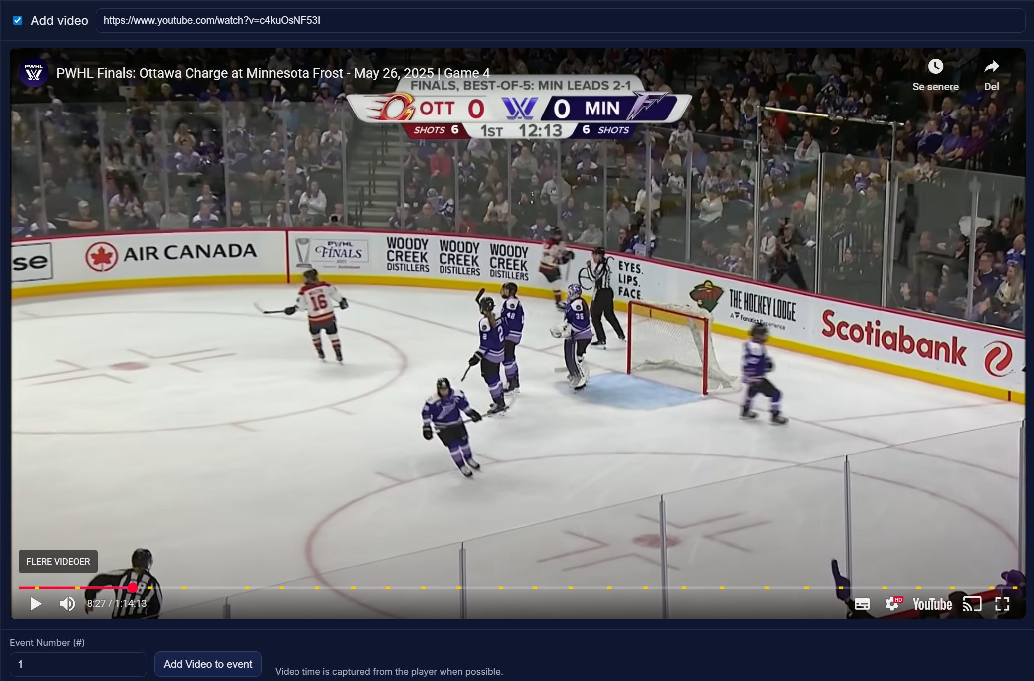 Hockey Video Tagging
